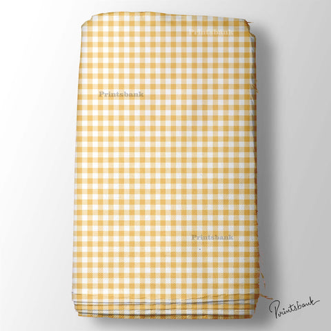Yellow Gingham Digital Printed Material